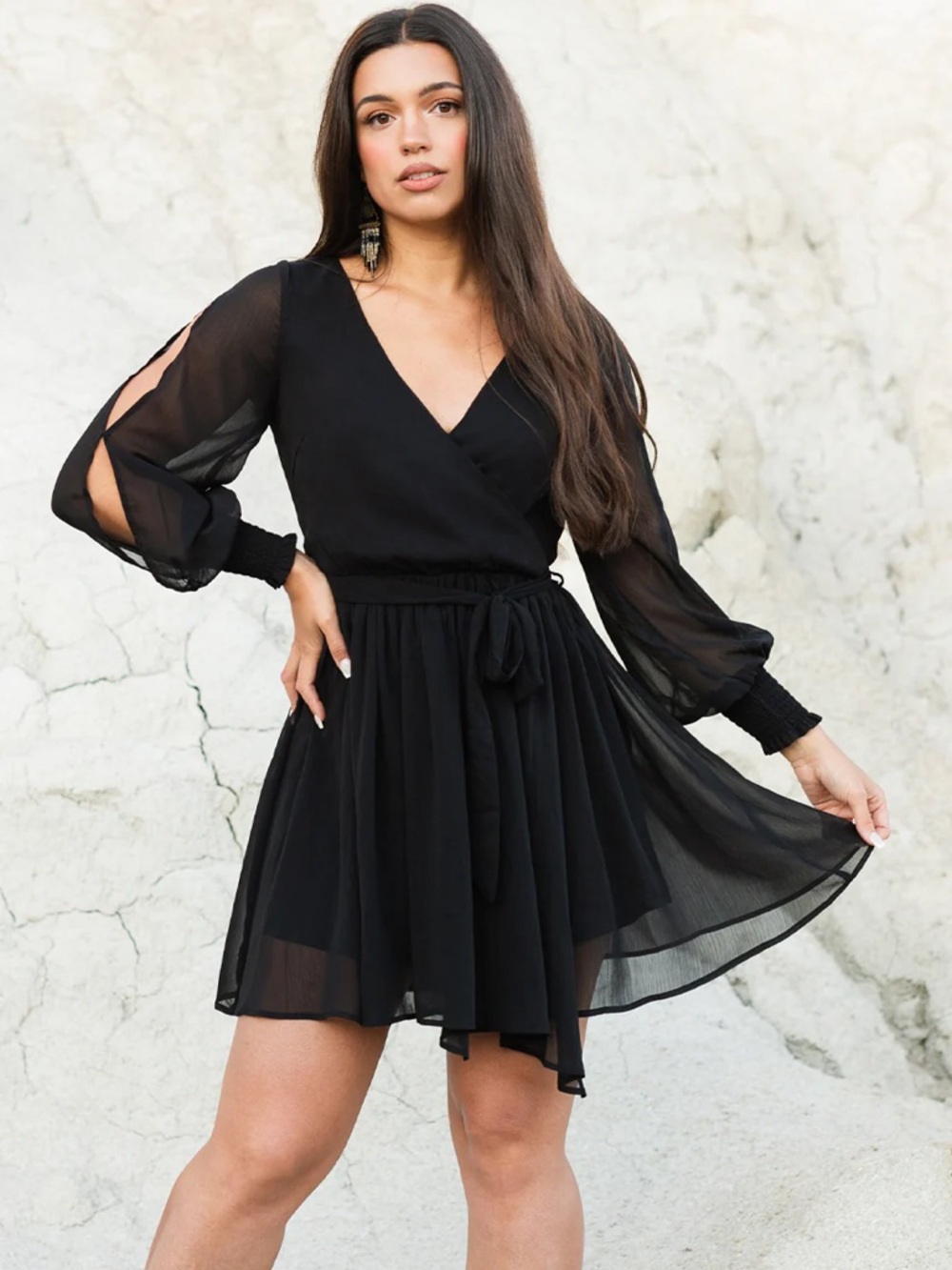 Joyfolie Black Ani Dress